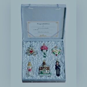 EUC Old World Christmas Wedding Ornament Collection